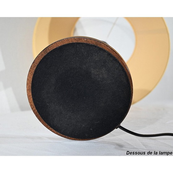 Image 1 of Lampe vintage en acajou et laiton par Mazda, 1950