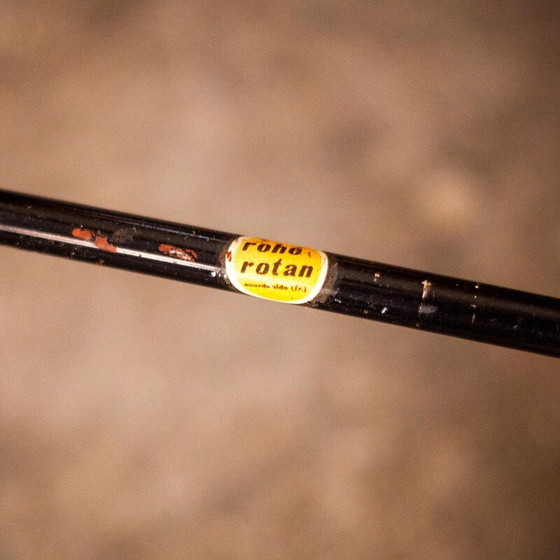 Image 1 of Fauteuil vintage en rotin et métal par H. Broekhuizen pour Rohé Noordwolde, Pays-Bas 1960