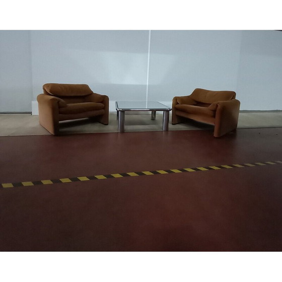 Image 1 of Paire de fauteuils vintage modèle Maralunga par Magistretti, Italie 1970