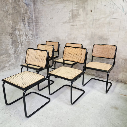 6 chaises vintage en toile