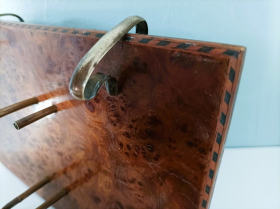 Image 1 of Plumier et porte agenda en loupe d'orme