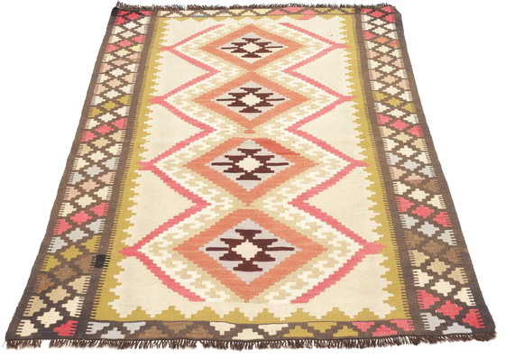 Image 1 of Kilim Fars Kashgaï Tissé à la main - Un classique coloré -143 X 95 cm No. 448832