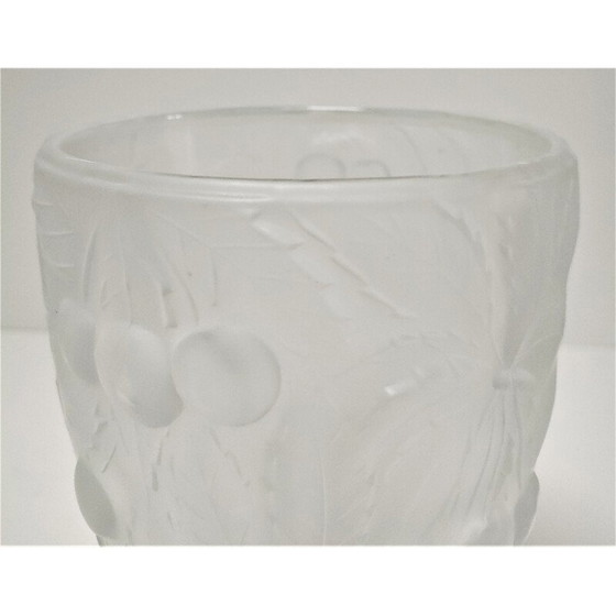 Image 1 of Vase vintage en verre pressé de Josef Inwald