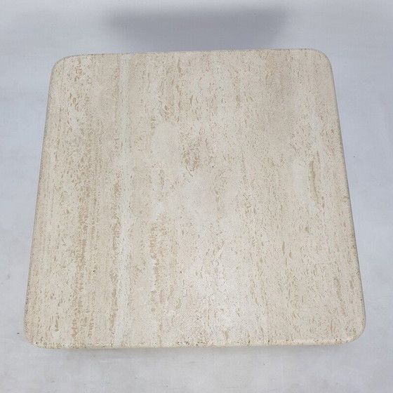 Image 1 of Table basse vintage en travertin, Italie 1980