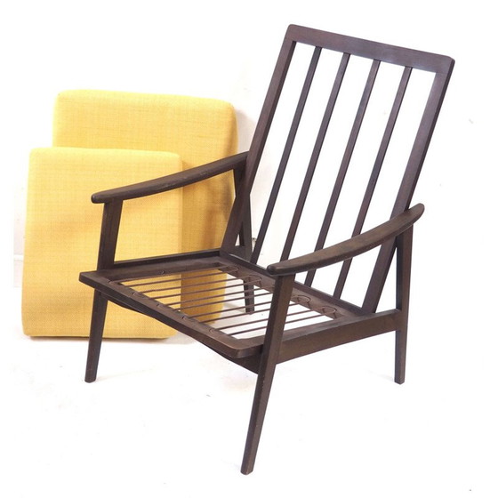 Image 1 of Fauteuil vintage en bois foncé, Scandinave
