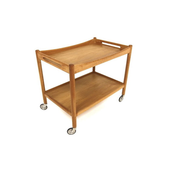 Image 1 of Vintage oak trolley by Hans J Wegner for Andreas Tuck, Denmark 1950