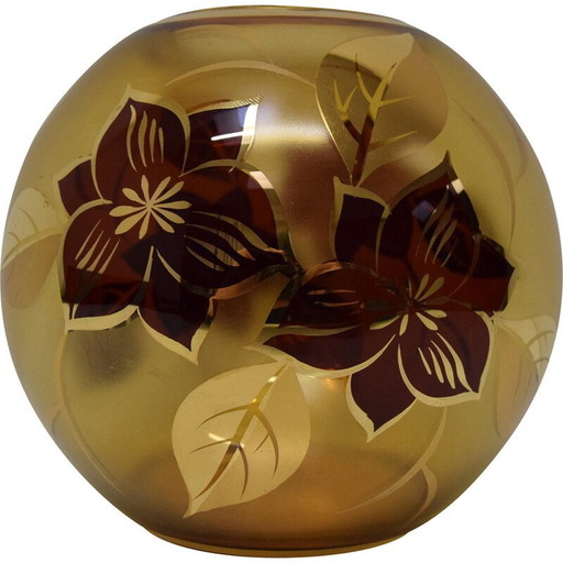 Vase en verre du milieu du siècle, Tchécoslovaquie 1970