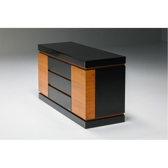 Image 1 of Crédence vintage en teck et laque de Pierre Cardin, 1970