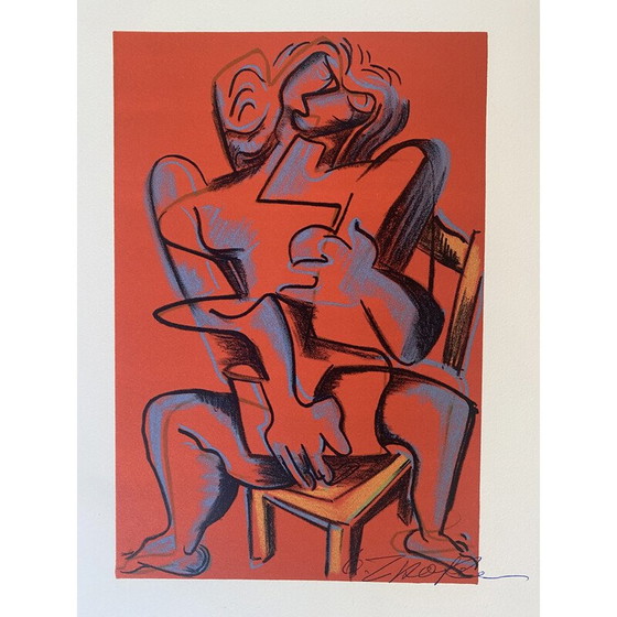 Image 1 of Lithographie ancienne "Les travaux d'Hercule" par Zadkine