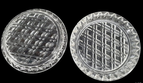 Image 1 of 1450 Sous-verres anciens en verre, Sous-verres