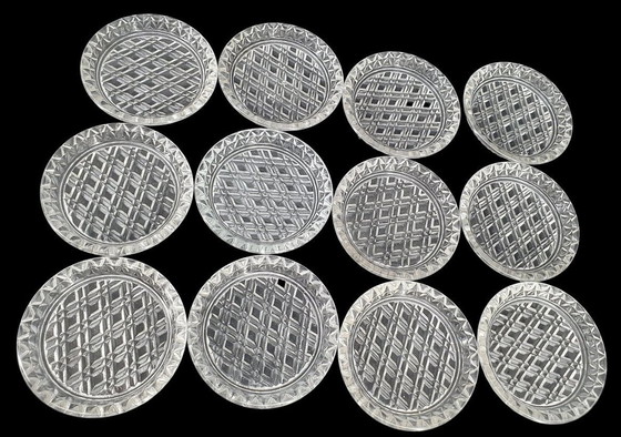 Image 1 of 1450 Sous-verres anciens en verre, Sous-verres