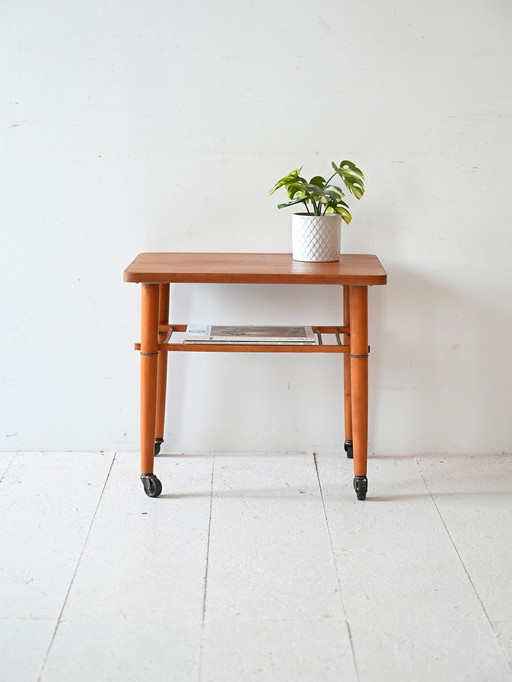 Table basse à roulettes 1950S