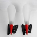 Set de 2 lampes murales vintage en plexiglas rouge et noir