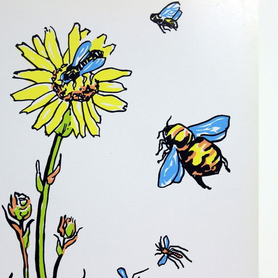 Image 1 of Affiche d'art mural d'école vintage de l'ère communiste, Tchécoslovaquie 1960