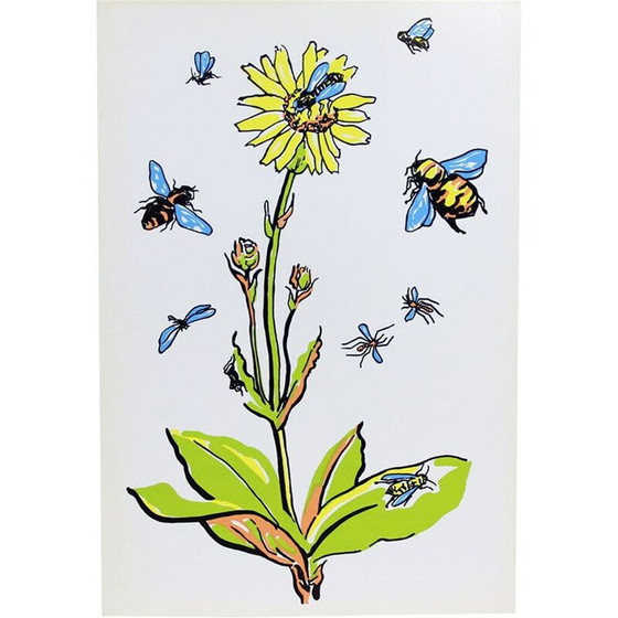 Image 1 of Affiche d'art mural d'école vintage de l'ère communiste, Tchécoslovaquie 1960