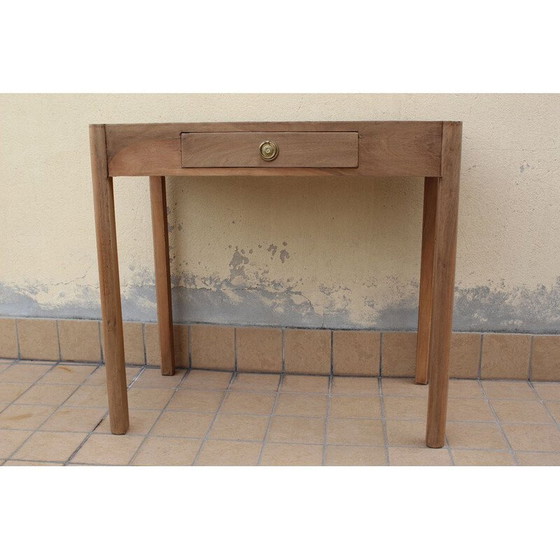 Image 1 of Table console vintage en bois de hêtre, Italie 1950s