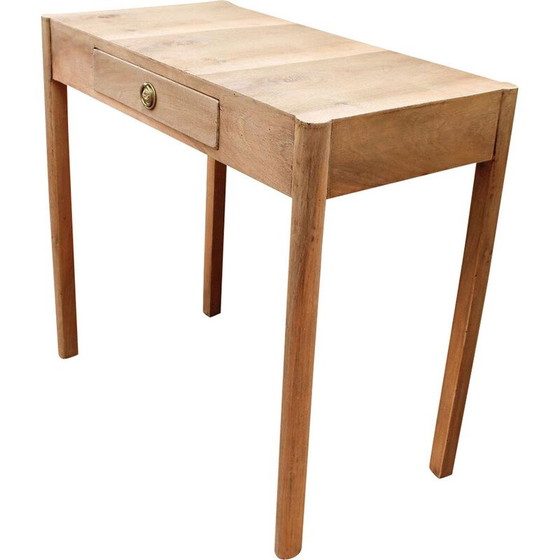 Image 1 of Table console vintage en bois de hêtre, Italie 1950s