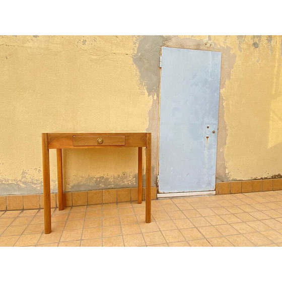 Image 1 of Table console vintage en bois de hêtre, Italie 1950s