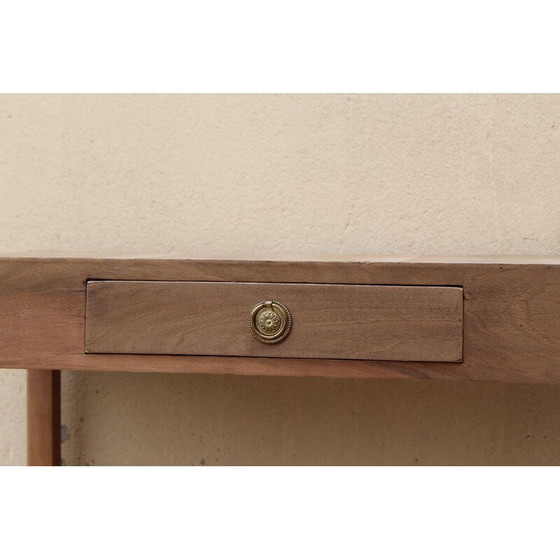 Image 1 of Table console vintage en bois de hêtre, Italie 1950s