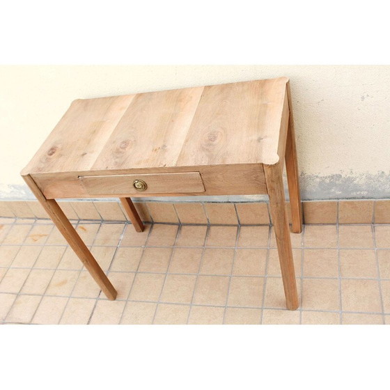 Image 1 of Table console vintage en bois de hêtre, Italie 1950s