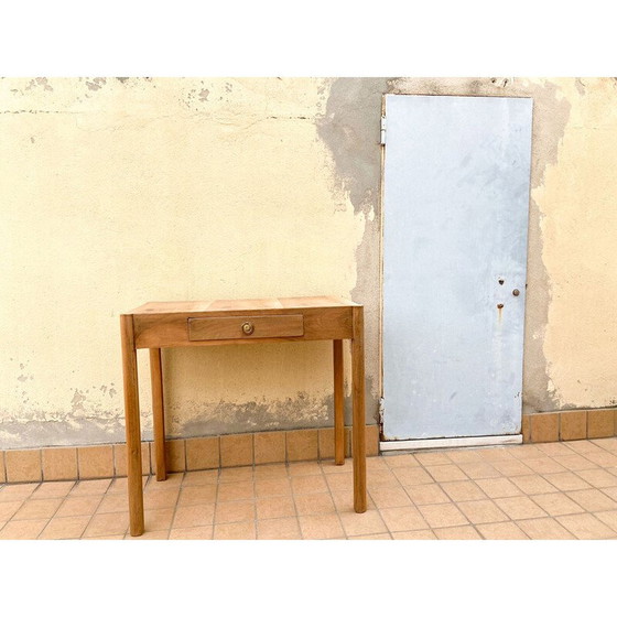 Image 1 of Table console vintage en bois de hêtre, Italie 1950s