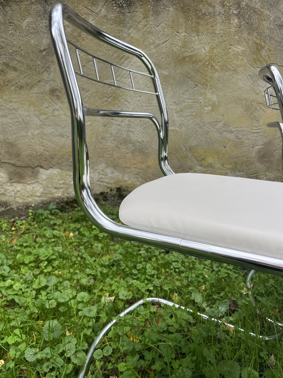 Image 1 of 4x Chaises Chromées Vintage