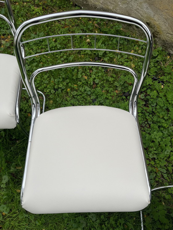 Image 1 of 4x Chaises Chromées Vintage