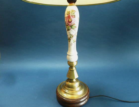 Image 1 of Lampe de table vintage à pompe à bière tirée à la main