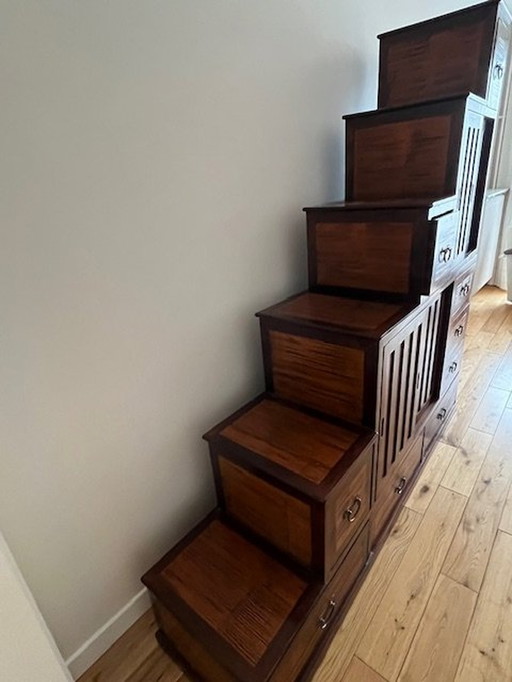 Meuble Escalier En Bois Exotique Massif