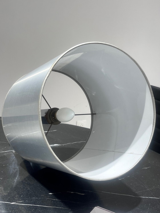 Image 1 of Lampe À Poser En Métal Brossé, 1970.