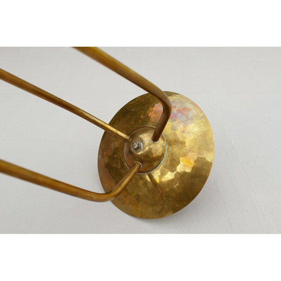 Image 1 of Chandelier vintage en laiton par Alfred Schäffer, Allemagne 1940