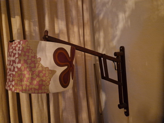 Image 1 of Lampe à ciseaux vintage avec bel abat-jour