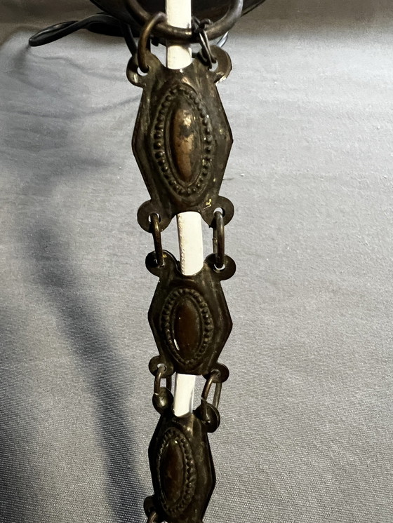 Image 1 of Plafonnier Art Déco, opaline hexagonale, vers 1925