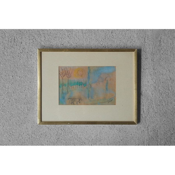 Image 1 of Gouache vintage de Frideborg Bryth, 1961