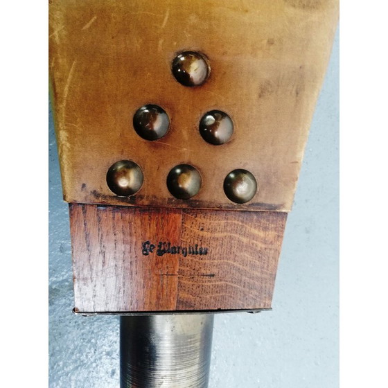 Image 1 of Soufflet de forge vintage en bois et cuir