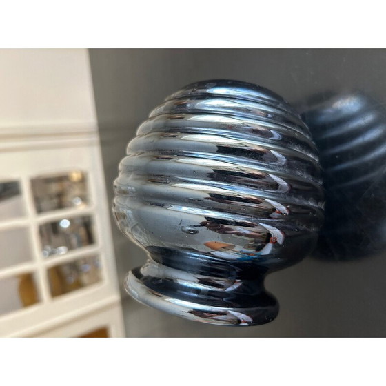 Image 1 of Paire de vases vintage en grès flammé