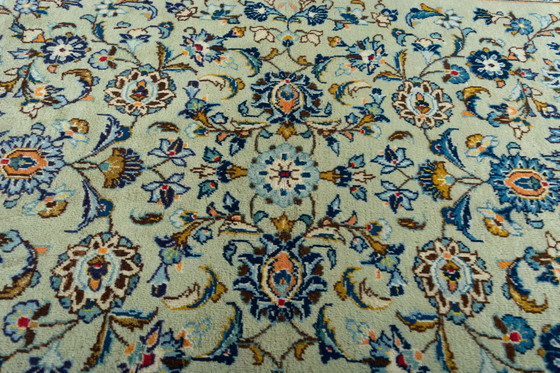 Image 1 of 190 X 118 cm Tapis Keshan noué à la main en liège