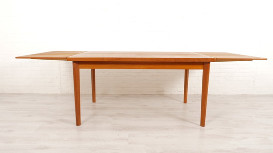 Image 1 of Table de salle à manger vintage | extensible | teck | 145 cm