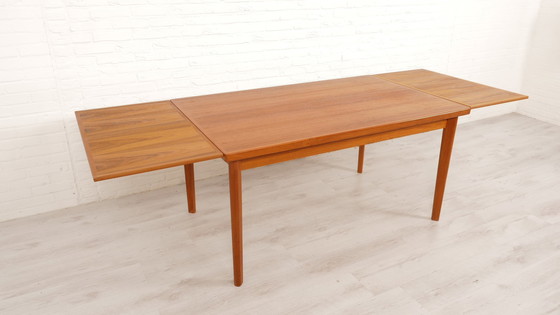 Image 1 of Table de salle à manger vintage | extensible | teck | 145 cm