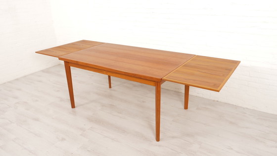 Image 1 of Table de salle à manger vintage | extensible | teck | 145 cm