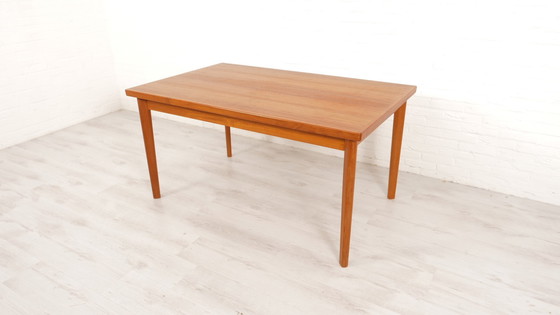 Image 1 of Table de salle à manger vintage | extensible | teck | 145 cm