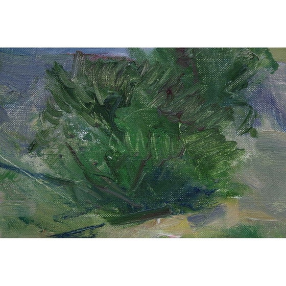 Image 1 of Peinture à l'huile moderniste vintage de Tore Nilsson, Suède 1970