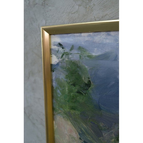 Image 1 of Peinture à l'huile moderniste vintage de Tore Nilsson, Suède 1970