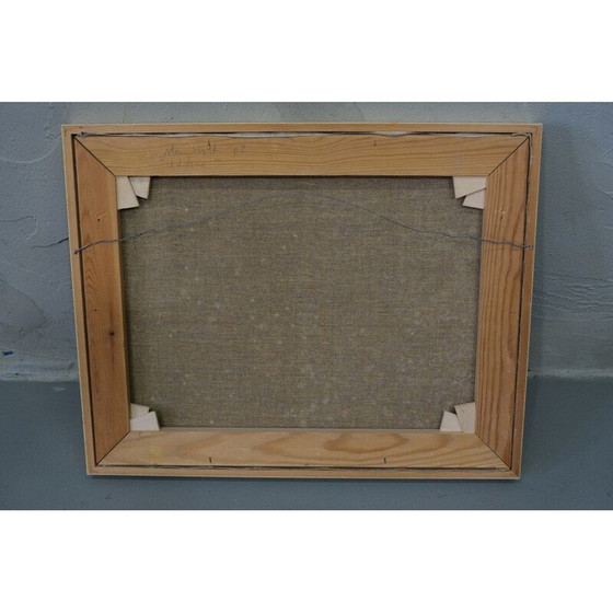 Image 1 of Peinture à l'huile moderniste vintage de Tore Nilsson, Suède 1970