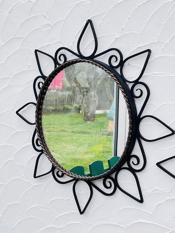 Image 1 of Duo de Miroir en Fer Forgé