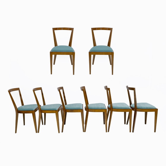 Image 1 of Huit chaises de salle à manger Ponti 940 Par Gio Ponti Pour Bbb Italia