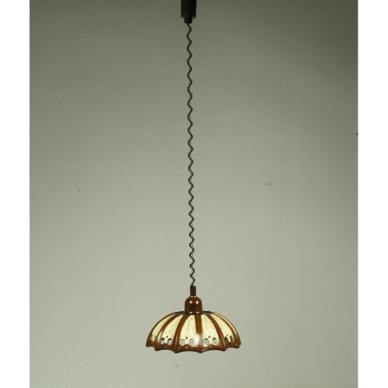 Image 1 of Lampe suspendue vintage en céramique de lave grasse par Pan Leuchten, 1970