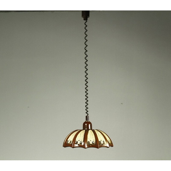 Image 1 of Lampe suspendue vintage en céramique de lave grasse par Pan Leuchten, 1970