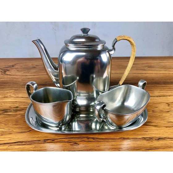 Image 1 of Service à café vintage en étain par Just Andersen Pewter, Danemark 1950
