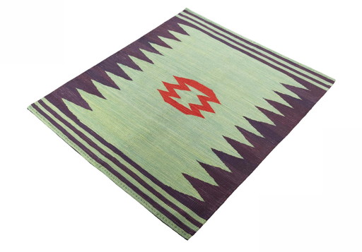 Kilim design tissé à la main - 126 X 111 cm (Nouveau)